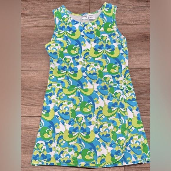 Maggie & Zoe Other - New! Maggie & Zoe Size 7 Retro Print Green and Blue Dress